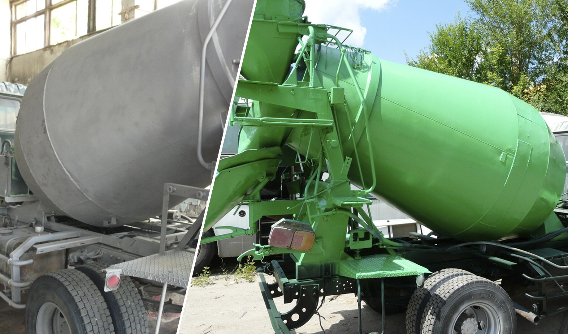 пескоструйная обработка бетономешалки пескоструйная обработка бетоновоза миксера